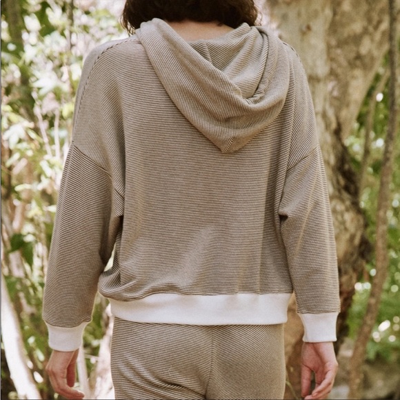 The Great. The Teammate Hoodie Cider Stripe. Size 0. - Picture 5 of 6